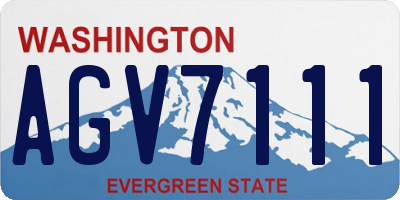 WA license plate AGV7111