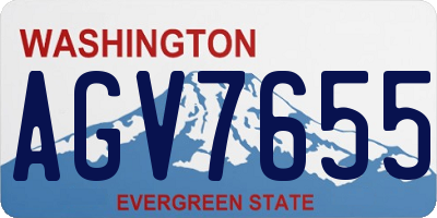 WA license plate AGV7655