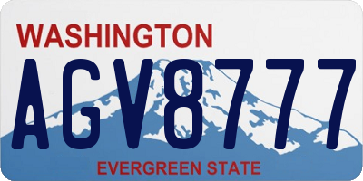 WA license plate AGV8777