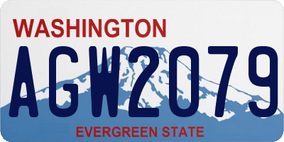 WA license plate AGW2079