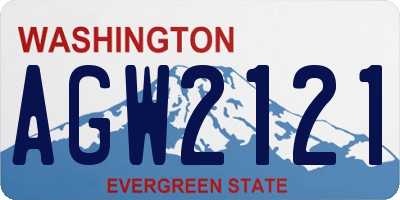 WA license plate AGW2121