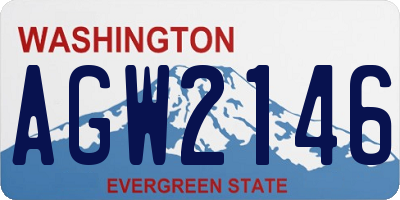 WA license plate AGW2146