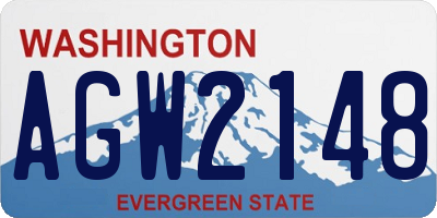 WA license plate AGW2148