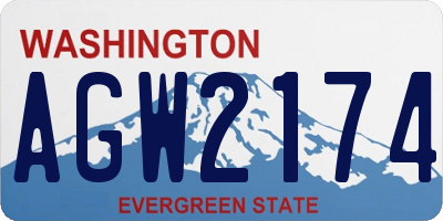 WA license plate AGW2174