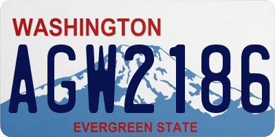 WA license plate AGW2186