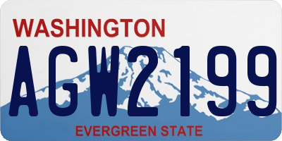 WA license plate AGW2199