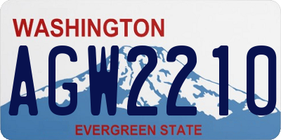WA license plate AGW2210