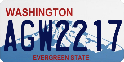 WA license plate AGW2217