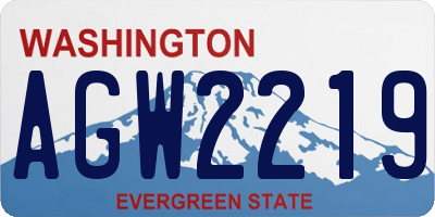 WA license plate AGW2219