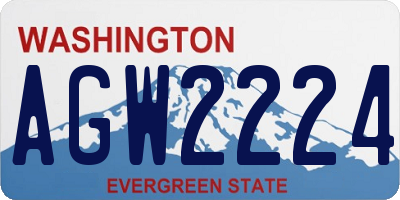 WA license plate AGW2224