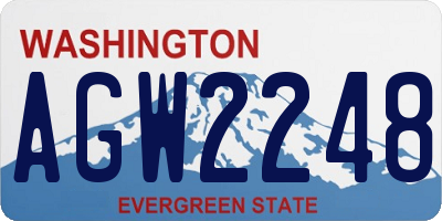 WA license plate AGW2248