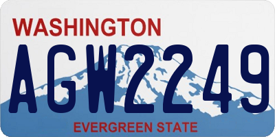 WA license plate AGW2249