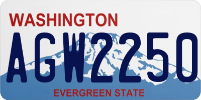 WA license plate AGW2250