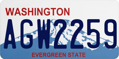 WA license plate AGW2259