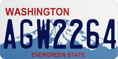 WA license plate AGW2264