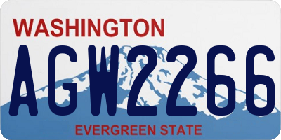 WA license plate AGW2266