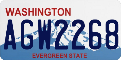 WA license plate AGW2268