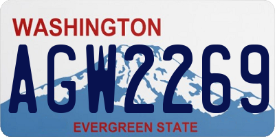 WA license plate AGW2269