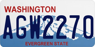 WA license plate AGW2270