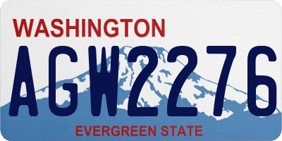 WA license plate AGW2276