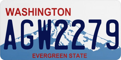 WA license plate AGW2279