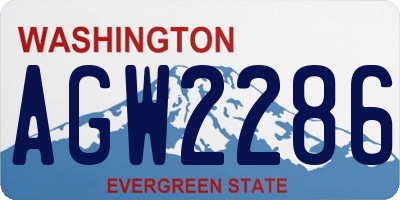 WA license plate AGW2286