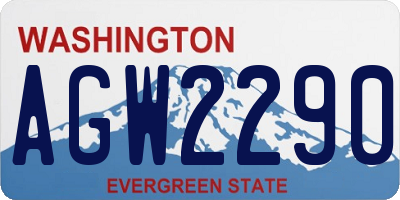 WA license plate AGW2290