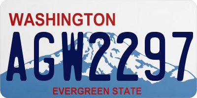 WA license plate AGW2297