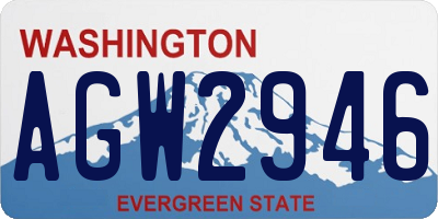WA license plate AGW2946