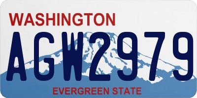 WA license plate AGW2979