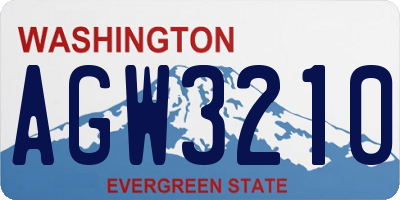 WA license plate AGW3210