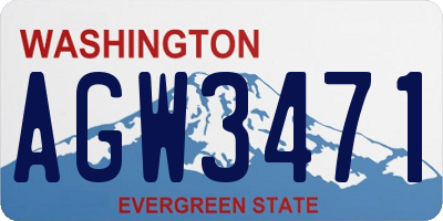 WA license plate AGW3471