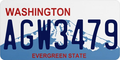 WA license plate AGW3479