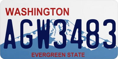 WA license plate AGW3483