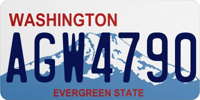 WA license plate AGW4790