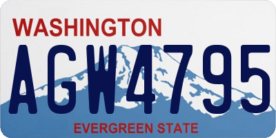 WA license plate AGW4795