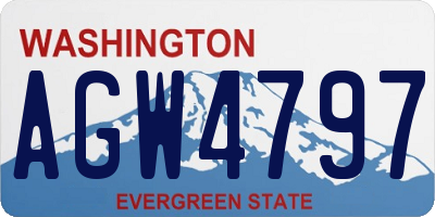 WA license plate AGW4797