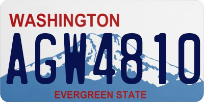 WA license plate AGW4810