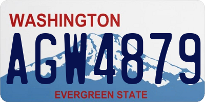 WA license plate AGW4879