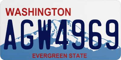 WA license plate AGW4969