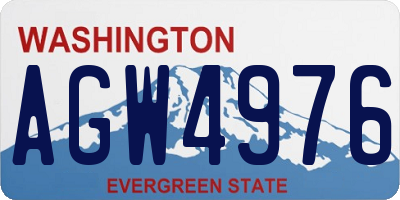 WA license plate AGW4976