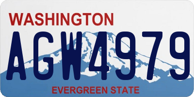 WA license plate AGW4979