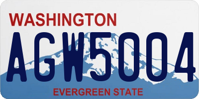 WA license plate AGW5004