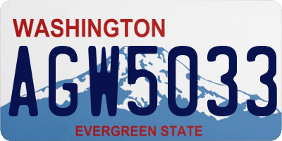 WA license plate AGW5033