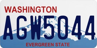 WA license plate AGW5044