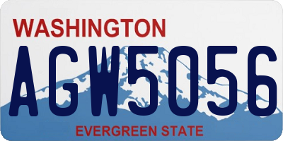 WA license plate AGW5056