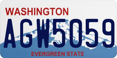 WA license plate AGW5059
