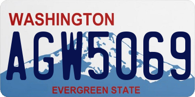 WA license plate AGW5069