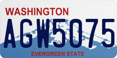 WA license plate AGW5075
