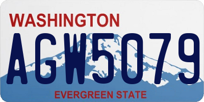 WA license plate AGW5079